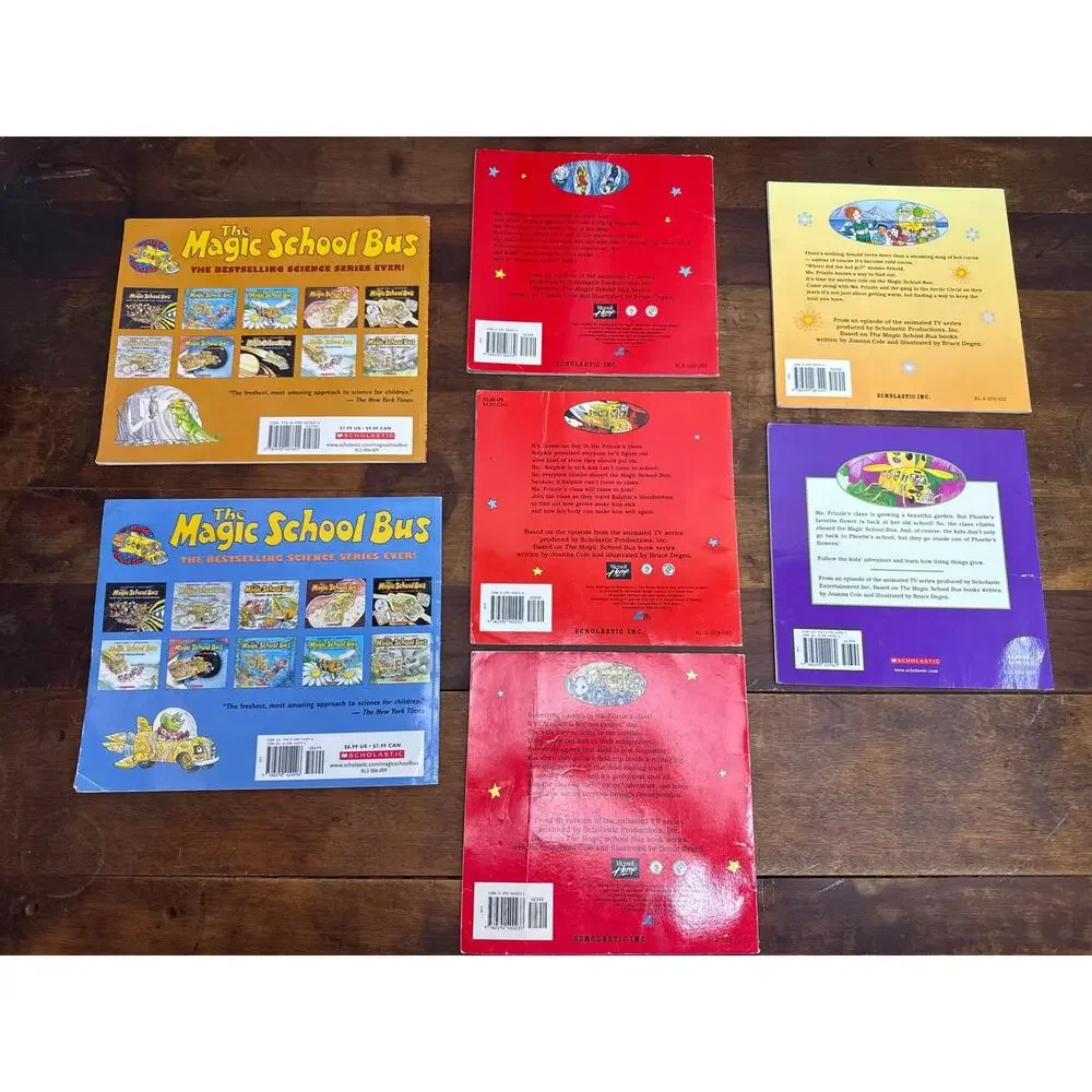The Magic School Bus 80's / 90's Children's Educational Soft Cover Book Bundle
